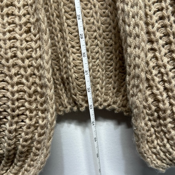 Cozy Chunky Knit Duster Cardigan – Khaki Tan – OS - Picture 3 of 5